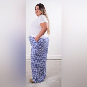 Sonderhaus Gingham Pants - Blue/White